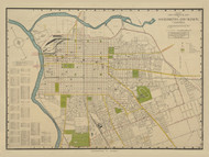 Sacramento 1927  - Old Map Reprint - California Cities