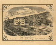 Lake Dunmore House, Vermont 1857 Old Town Map Custom Print - Addison Co.