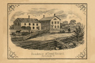 Residence of David Hazard, Vermont 1857 Old Town Map Custom Print - Addison Co.