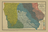 Iowa 1904 Iowa Geological Survey - Old State Map Reprint