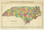 North Carolina 1822 Carey - Old State Map Reprint