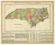 North Carolina 1822 Carey - Text - Old State Map Reprint