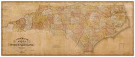 North Carolina 1833 MaCrae - Old State Map Reprint