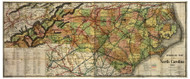 North Carolina 1900 Railroads - Old State Map Reprint