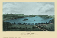 Spofford Lake (Color)- NH Lakes, New Hampshire 1885 - Old Map Reprint
