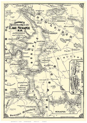 Lake Sunapee - NH Lakes, New Hampshire 1911 - Old Map Reprint