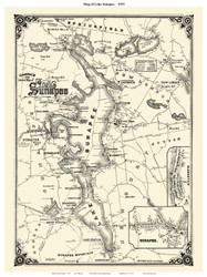 Lake Sunapee - NH Lakes, New Hampshire 1915 - Old Map Reprint