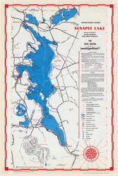 Lake Sunapee - NH Lakes, New Hampshire 1961 - Old Map Reprint