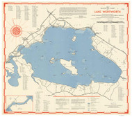 Lake Wentworth - NH Lakes, New Hampshire 1951 - Old Map Reprint