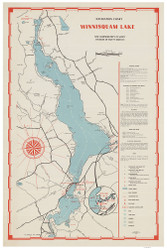 Lake Winnisquam - NH Lakes, New Hampshire 1964 - Old Map Reprint