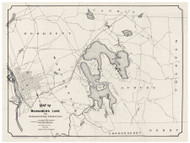 Massabesic Lake - NH Lakes, New Hampshire 1885 - Old Map Reprint
