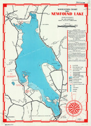 Newfound Lake - NH Lakes, New Hampshire 1961 - Old Map Reprint