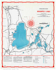 Ossipee Lake - NH Lakes, New Hampshire 1958 - Old Map Custom Print