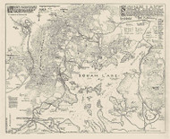 Squam Lake - NH Lakes, New Hampshire 1920 - Old Map Reprint