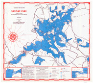 Squam Lake - NH Lakes, New Hampshire 1957 - Old Map Reprint