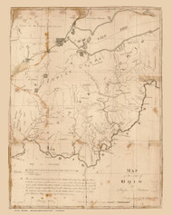 Ohio State 1804 Putnam - Old State Map Reprint