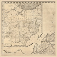 Ohio State 1807 Madison - Old State Map Reprint