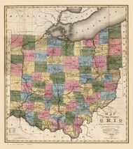 Ohio State 1831 Bourne - Old State Map Reprint