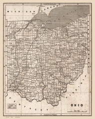 Ohio State 1842 Morse - Old State Map Reprint