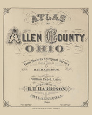 Title Page, Ohio 1880 Old Town Map Custom Reprint - Allen Co.