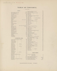 Table of Contents, Ohio 1880 Old Town Map Custom Reprint - Allen Co.