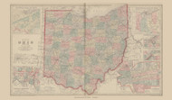 Ohio, Ohio 1880 Old Town Map Custom Reprint - Allen Co.