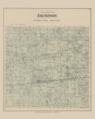 Jackson, Ohio 1880 Old Town Map Custom Reprint - Allen Co.