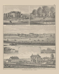 Residences & Farms of Wm. Watt, C.H. Biteman, James G. Helser & Solomon Blinkley, Ohio 1880 Old Town Map Custom Reprint - Allen Co.
