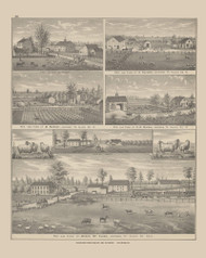 Residences & Farms of M. Murray, D. Shrider, G.W. Murray & Moses Mc Cluer, Ohio 1880 Old Town Map Custom Reprint - Allen Co.