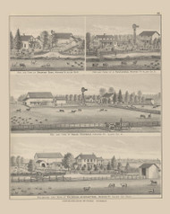 Residences & Farms of Stephen Cook, J. Kunkleman, Daniel Eversole & Frederick Altstaetter, Ohio 1880 Old Town Map Custom Reprint - Allen Co.