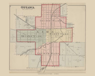 Ottawa, Ohio 1880 Old Town Map Custom Reprint - Allen Co.