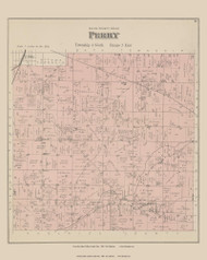 Perry, Ohio 1880 Old Town Map Custom Reprint - Allen Co.
