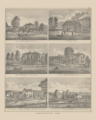 Residences & Farms of R.K. Lytle, G.W. Hall, James H. Clime, Daniel Campbell, Mrs. Jemima Boop & A Pioneer Home, Ohio 1880 Old Town Map Custom Reprint - Allen Co.