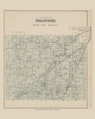 Shawnee, Ohio 1880 Old Town Map Custom Reprint - Allen Co.