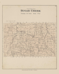 Sugar Creek, Ohio 1880 Old Town Map Custom Reprint - Allen Co.
