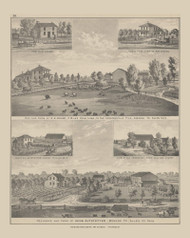 Residences & Farms of C.H. Hover & Jacob Altstetter, Ohio 1880 Old Town Map Custom Reprint - Allen Co.