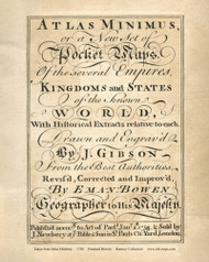 Contents - 1758 Bowen  - World Atlases