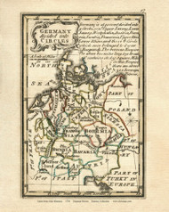 Germany divided into Circles - 1758 Bowen  - World Atlases