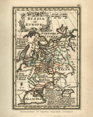 Russia in Europe - 1758 Bowen  - World Atlases