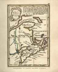 Nova Scotia - 1758 Bowen - World Atlases