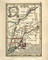 New England - 1758 Bowen  - World Atlases