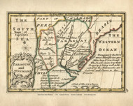 Paraguay & Tucuman (northwest Argentina) - 1758 Bowen  - World Atlases