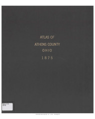 Cover, Ohio 1875 Old Town Map Custom Reprint - Athens Co