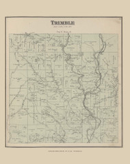 Trimble, Ohio 1875 Old Town Map Custom Reprint - Athens Co
