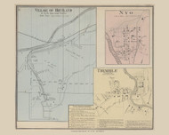 Village of Bretland, Nyo & Trimble, Ohio 1875 Old Town Map Custom Reprint - Athens Co