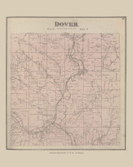 Dover, Ohio 1875 Old Town Map Custom Reprint - Athens Co