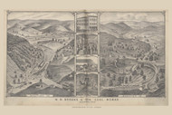 W.B. Brooks & Son Coal Works, Ohio 1875 Old Town Map Custom Reprint - Athens Co