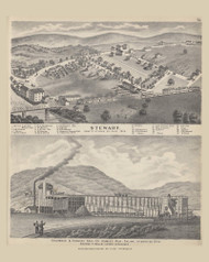 Stewart & Columbus & Hocking Coal Co., Ohio 1875 Old Town Map Custom Reprint - Athens Co