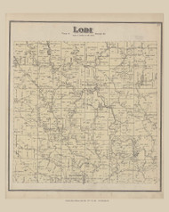 Lodi, Ohio 1875 Old Town Map Custom Reprint - Athens Co