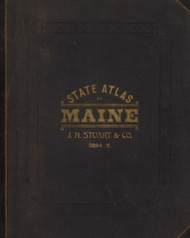 Cover 0, Maine 1894 Old Map Reprint - Stuart State Atlas